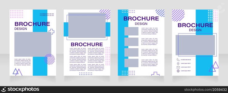 Animation and video editing course blank brochure layout design. Vertical poster template set with empty copy space for text. Premade corporate reports collection. Editable flyer paper pages. Animation and video editing course blank brochure layout design