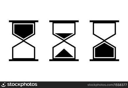 Animation Sand Glass Clock Icons Set. Hourglass flat vector icon.. Animation Sand Glass Clock Icons Set. Hourglass.