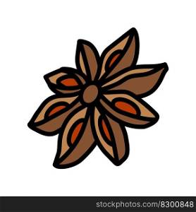 anise food herb color icon vector. anise food herb sign. isolated symbol illustration. anise food herb color icon vector illustration