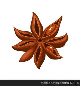 anise spice cartoon. food ingredient, star aroma, aromatic cooking, flavor seed, natural plant, dry anise spice vector illustration. anise spice cartoon vector illustration