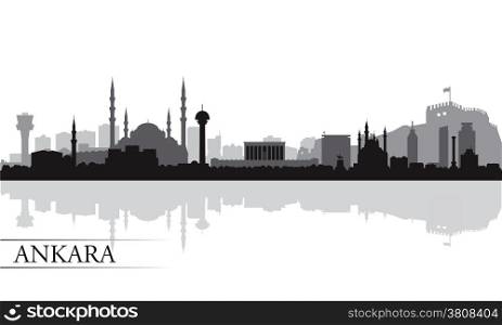 Ankara city skyline silhouette background, vector illustration&#xA;
