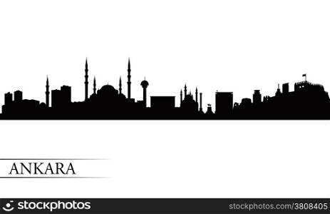 Ankara city skyline silhouette background, vector illustration&#xA;