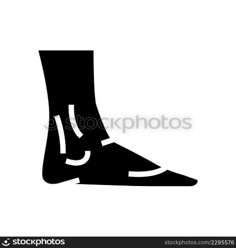 ankle body glyph icon vector. ankle body sign. isolated contour symbol black illustration. ankle body glyph icon vector illustration
