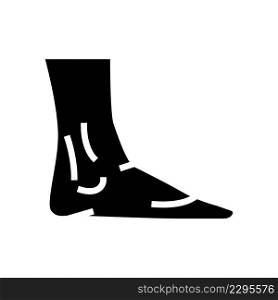 ankle body glyph icon vector. ankle body sign. isolated contour symbol black illustration. ankle body glyph icon vector illustration
