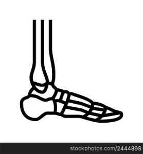 ankle bone line icon vector. ankle bone sign. isolated contour symbol black illustration. ankle bone line icon vector illustration