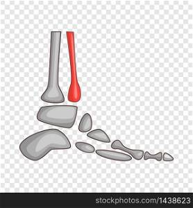 Ankle pain icon. Cartoon illustration of ankle pain vector icon for web. Ankle pain icon, cartoon style