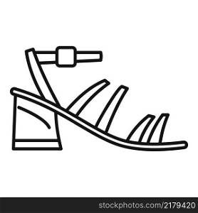 Ankle sandal icon outline vector. Summer shoe. Modern footwear. Ankle sandal icon outline vector. Summer shoe