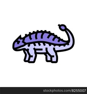 ankylosaurus dinosaur animal color icon vector. ankylosaurus dinosaur animal sign. isolated symbol illustration. ankylosaurus dinosaur animal color icon vector illustration