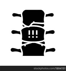 ankylosing spondylitis glyph icon vector. ankylosing spondylitis sign. isolated contour symbol black illustration. ankylosing spondylitis glyph icon vector illustration