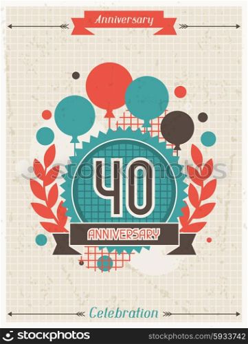 Anniversary abstract background with ribbon and decorative elements. Anniversary abstract background with ribbon and decorative elements.
