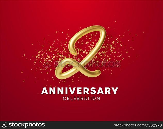 Anniversary celebration design with Golden numbers, sparkling confetti and glitters. Realistic 3d festive illustration. Party event decoration. Vector illustration EPS10. Anniversary celebration design with Golden numbers, sparkling confetti and glitters. Realistic 3d festive illustration. Party event decoration. Vector illustration