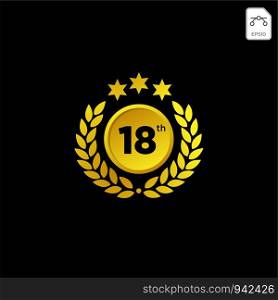 anniversary emblem 1-99 gold luxury vector decoration. anniversary emblem 1-99 gold luxury vector decoration illustration