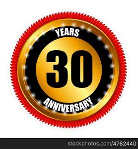 Anniversary Gild Label Sign Template Vector Illustration EPS10. Anniversary Gild Label Sign Template Vector Illustration