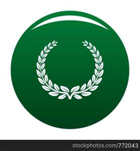 Anniversary wreath icon. Simple illustration of anniversary wreath vector icon for any design green. Anniversary wreath icon vector green