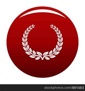 Anniversary wreath icon. Simple illustration of anniversary wreath vector icon for any design red. Anniversary wreath icon vector red