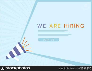 Announce background modern design with space for text for hiring or sale. vector illustration.