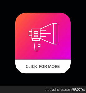 Announce, Digital, Loudspeaker, Marketing, Megaphone, Speaker, Tool Mobile App Button. Android and IOS Line Version