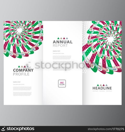 Annual colorful business report template design layout. Annual business report template