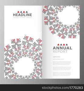 Annual colorful business report template design layout. Annual business report template