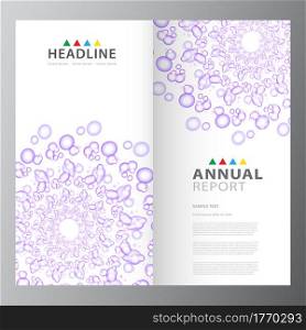 Annual colorful business report template design layout. Annual business report template