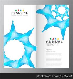 Annual colorful business report template design layout. Annual business report template