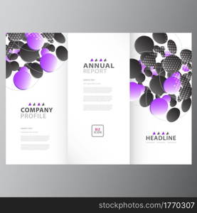 Annual colorful business report template design layout. Annual business report template