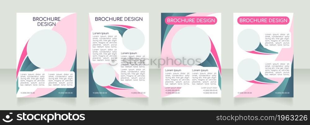 Annual organization report blank brochure layout design. Vertical poster template set with empty copy space for text. Premade corporate reports collection. Editable flyer paper pages. Annual organization report blank brochure layout design