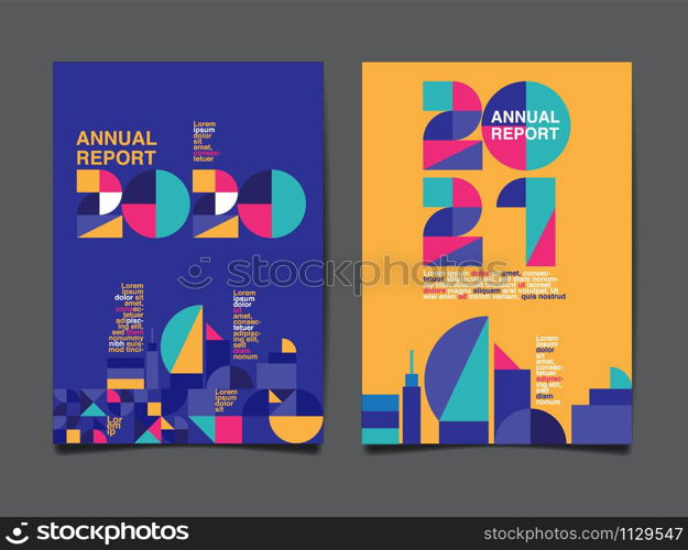 annual report 2020,2021 ,future, business, template layout design, cover book. vector illustration, geometry abstract flat background.