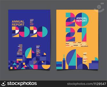 annual report 2020,2021 ,future, business, template layout design, cover book. vector illustration, geometry abstract flat background.