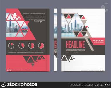 Annual report brochure template. Annual report brochure template and universal paper business layout with abstract design vector illustration