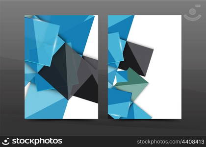 Annual report cover. Geometric abstract background. Brochure, flyer template layout, vector leaflet