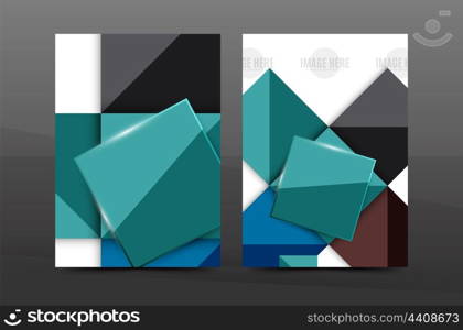 Annual report cover. Geometric abstract background. Brochure, flyer template layout, vector leaflet