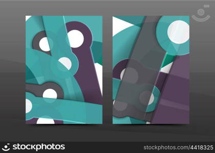 Annual report cover. Geometric abstract background. Brochure, flyer template layout, vector leaflet