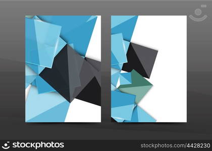 Annual report cover. Geometric abstract background. Brochure, flyer template layout, vector leaflet