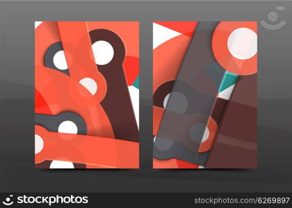 Annual report cover. Geometric abstract background. Brochure, flyer template layout, vector leaflet