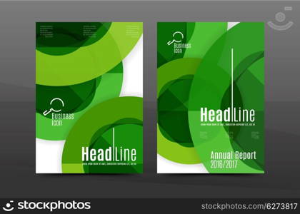 Annual report cover. Geometric abstract background. Brochure, flyer template layout, vector leaflet