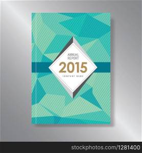 Annual report cover triagle abstract triangle stripe shape green