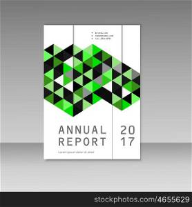 Annual report design with abstract triangles background. Annual report design with abstract triangles background.
