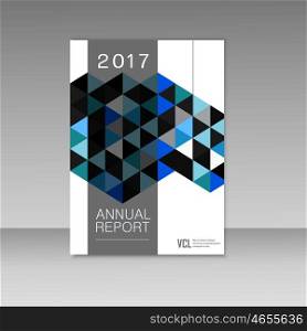 Annual report design with abstract triangles background. Annual report design with abstract triangles background.