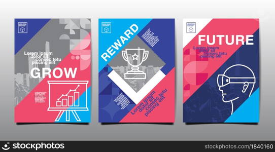 annual report , future, business, template layout design, cover book. vector illustration