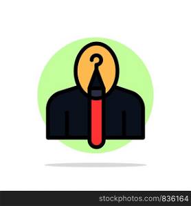 Anonymous, Artist, Author, Authorship, Creative Abstract Circle Background Flat color Icon