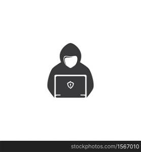 Anonymous hacker character illustration vector design