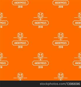 Anonymous pattern vector orange for any web design best. Anonymous pattern vector orange