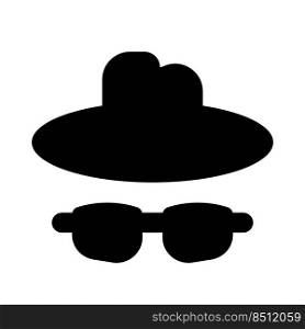 Anonymous user with hat and glasses layout