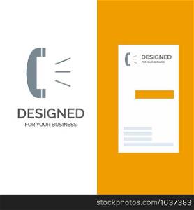 Answer, Call, Client Support, Customer Support Grey Logo Design and Business Card Template