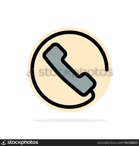 Answer, Call, Phone Abstract Circle Background Flat color Icon