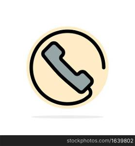 Answer, Call, Phone Abstract Circle Background Flat color Icon