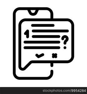 answer on question call center line icon vector. answer on question call center sign. isolated contour symbol black illustration. answer on question call center line icon vector illustration