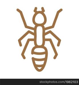 ant animal color icon vector. ant animal sign. isolated symbol illustration. ant animal color icon vector illustration