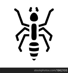 ant animal glyph icon vector. ant animal sign. isolated contour symbol black illustration. ant animal glyph icon vector illustration